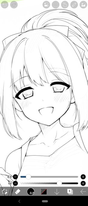 【wip】チア鷹富士ちゃん線画終わり～ 