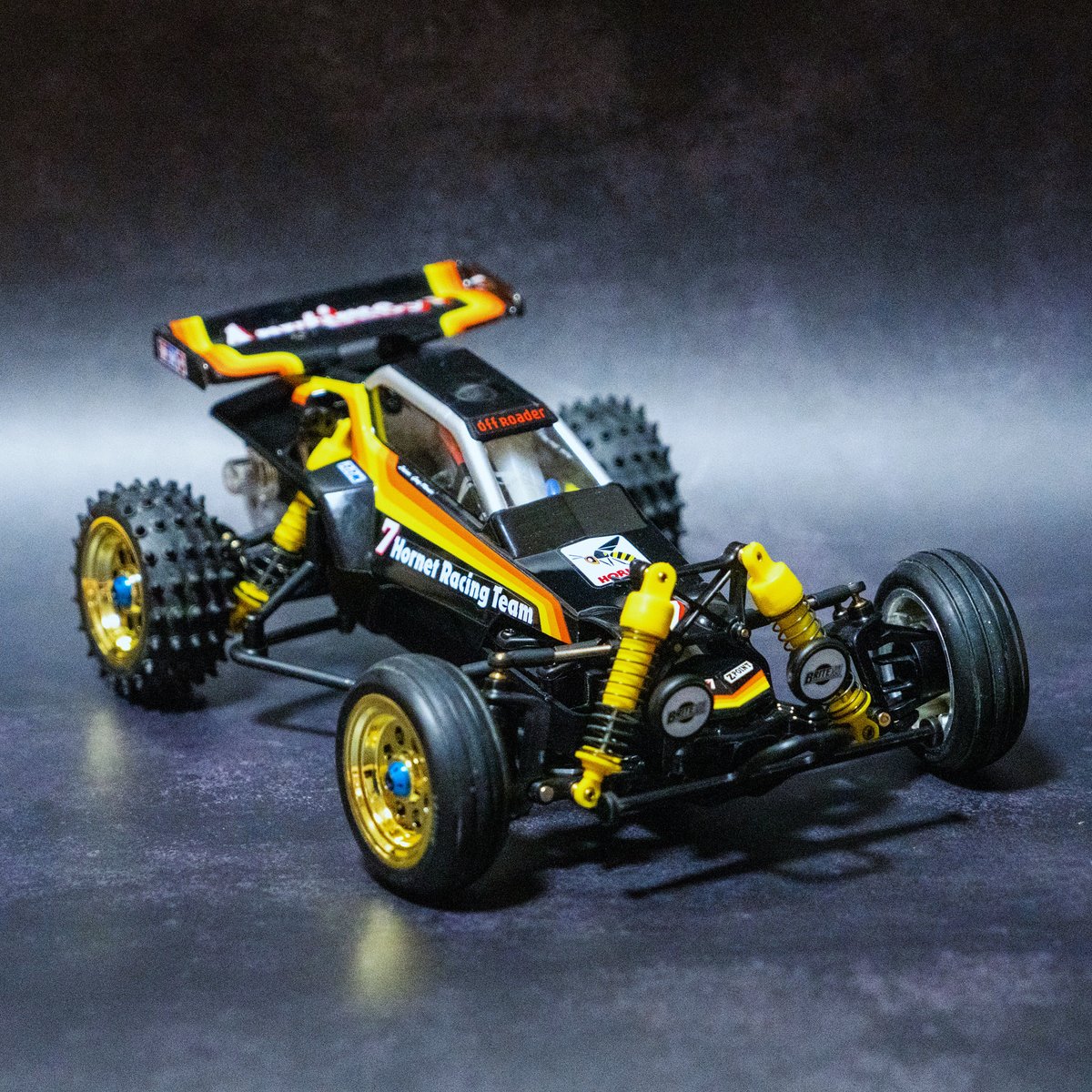 タムテック用のレアパーツを色々頂いたので早速装着。
ありがとうございます！

#tamiya #tamtechgear #hornetmini #RCcar