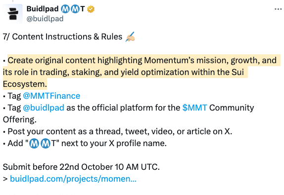 MMT马上开打，还没肝文，快速翻了一下大家的内容，又翻了下官推，发现一个普遍的误区：很多人把重点放在了介绍活动规则上，反而忽略了官方真正想看到的核心。

这里必须给大家画个重点，也是这次内容赛的得分关键：一定要紧扣主题，讲清楚项目本身的价值，而不是讲活动规则！！