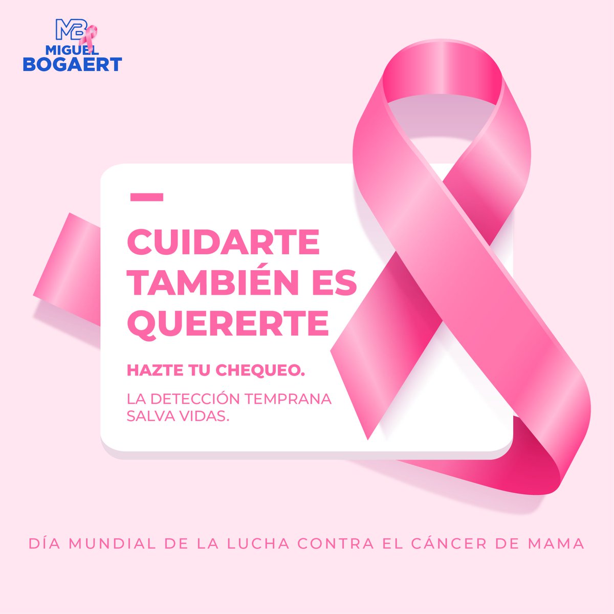 💗 Cuidarte también es quererte.

Hoy recordamos que la prevención salva vidas.
Hazte tu chequeo, habla del tema y promueve la importancia de la detección temprana del cáncer de mama.

Pequeños gestos pueden hacer una gran diferencia.