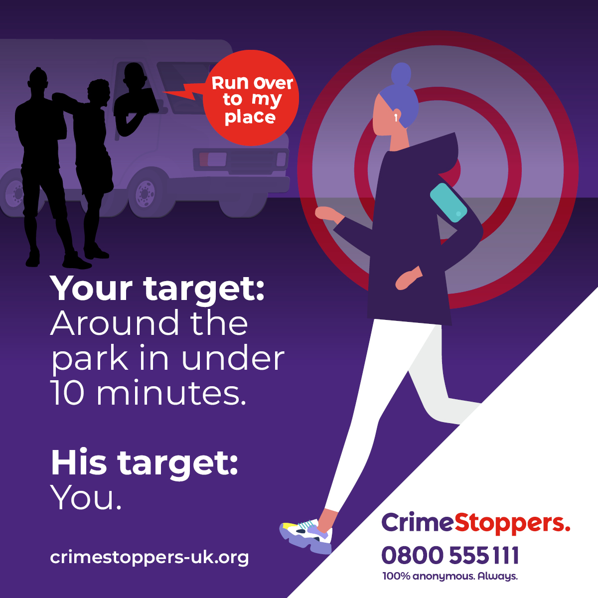 CS_Glos's tweet image. It’s not OK to shout abuse and force unwanted conversation on anybody.  

Help challenge unacceptable behaviour by speaking to us with information that could stop those behind it. We keep you 100% anonymous. Always.  

Learn more: bit.ly/3NMwzA5

#Gloucestershire