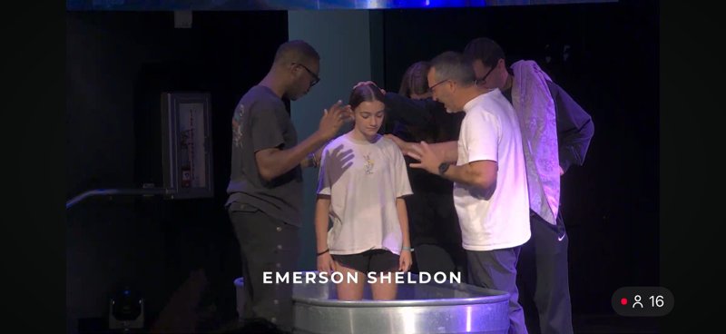 PhillipSheldon3's tweet photo. A day Emerson will always remember.  Public Declaration of faith. https://t.co/09ro56OxU4