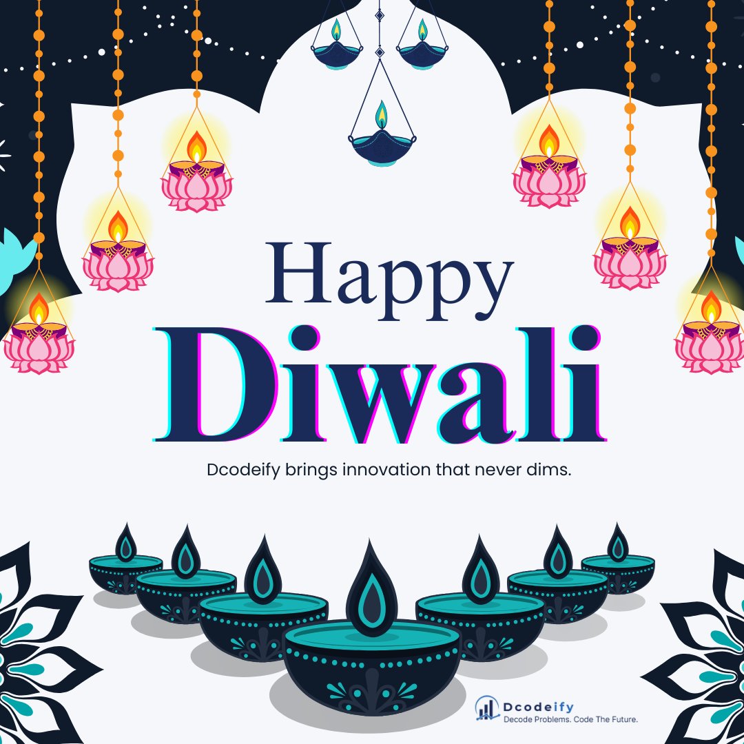 Dcodeify's tweet image. Lighting up lives, one digital solution at a time! 💥
Team @Dcodeify wishes you a Diwali full of bright ideas, booming business, and limitless digital success.
#Diwali2025 #DigitalGrowth #CodeTheFuture