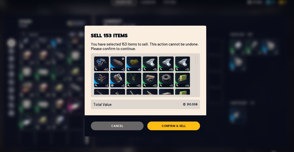 How much i get for selling my whole stash at the end of this arc raiders playtest