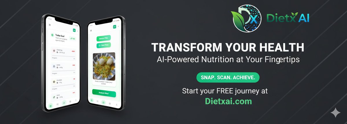 progley's tweet image. Ready to crush your health goals? Whether it&apos;s weight loss, building muscle, or just eating smarter, tracking your food is key.
But manual tracking is slow &amp;amp; complicated.
DietxAI.com makes it effortless.

Simply snap a photo 🤳 of your food, &amp;amp; our AI does all the work