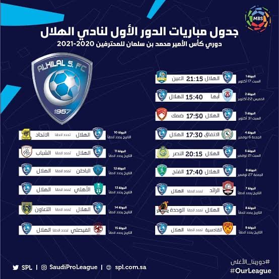 هذا جدول مباريات الهلال المواسم الماضيه 
كلنا نقدر نصيح وكلنا نعرف انك مدعوم دعم 
لكن قسم بالله ماصحنا كثر صياحكم 🤣!!!