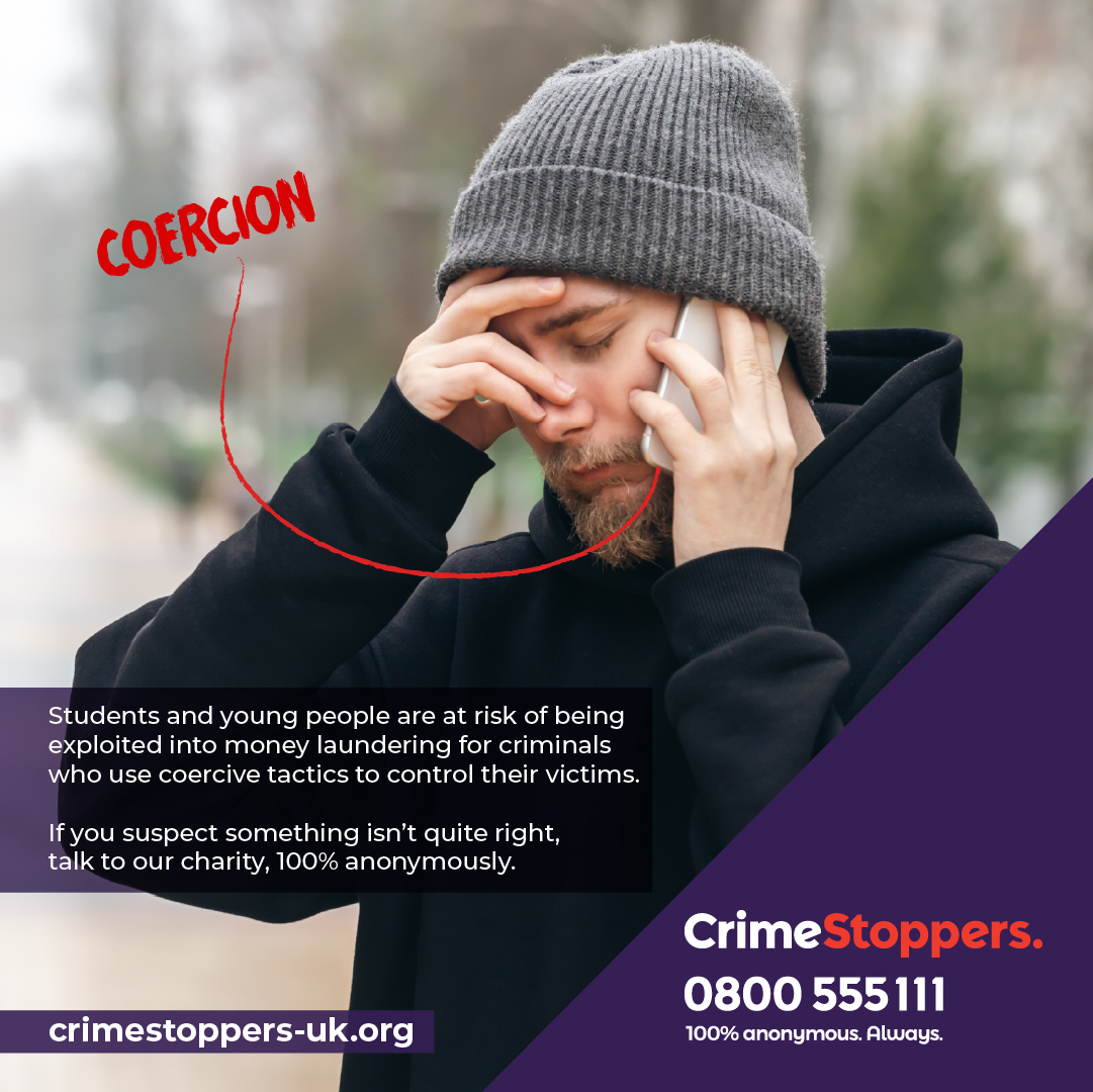 CS_Glos's tweet image. The cost-of-living crisis has made students increasingly vulnerable to criminal exploitation. Laptops and mobile phones are common targets for theft.

Know someone targeting students to steal their valuables? Contact our charity. 100% anonymous. Always.

bit.ly/4o100Ou