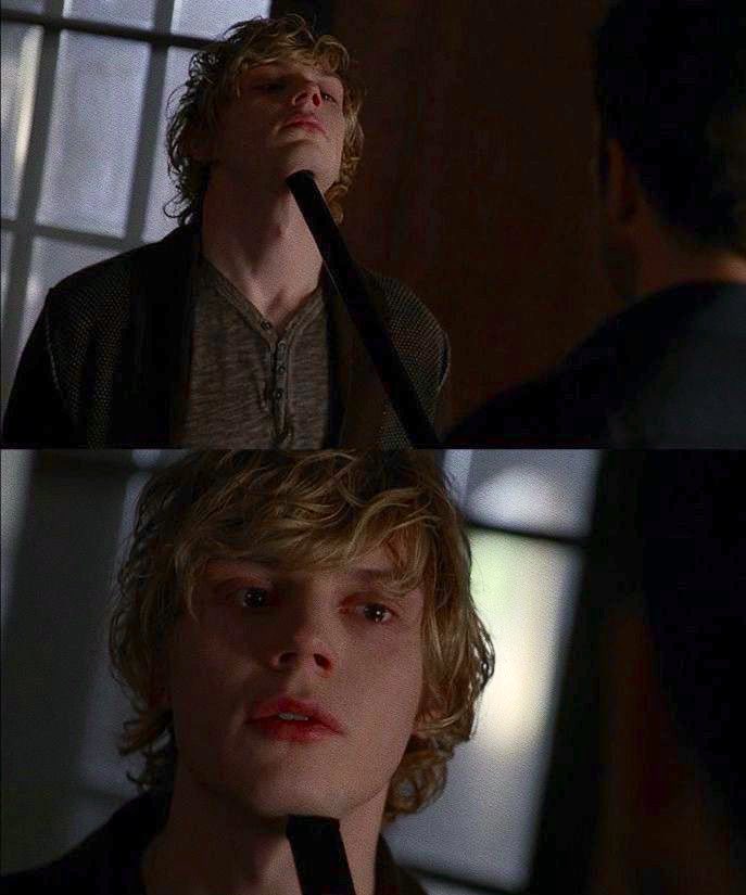 A situation where Tate gets scolded for stealing Violet’s lip tint