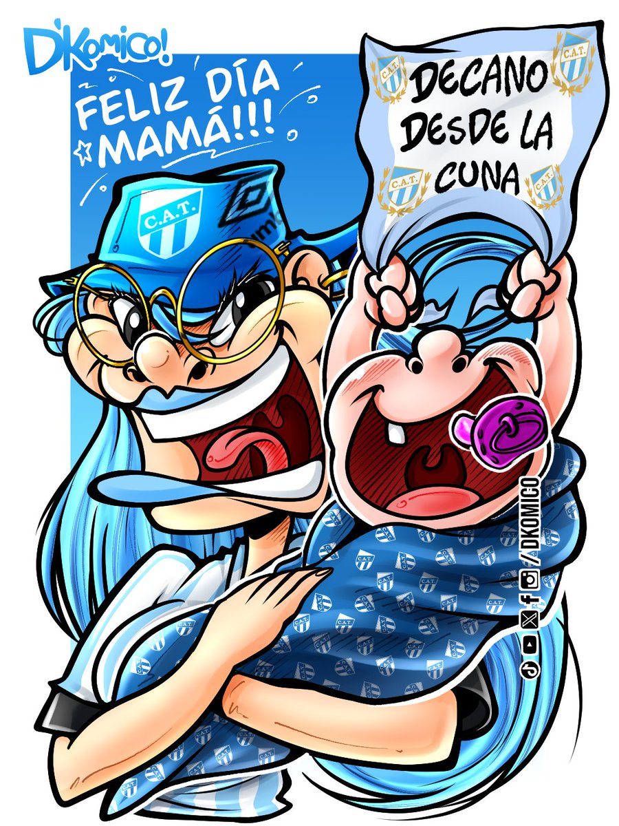 💙🤍 A esas mamás que enseñaron a alentar desde la cuna, que lloran, ríen y vibran con cada partido del Decano…
¡FELIZ DÍA, MAMÁS DECANAS! Gracias por transmitir el amor más grande: el amor por Atlético Tucumán 💪
#FelizDíaDeLaMadre #AtléticoTucumán #ilustración #ilustration
