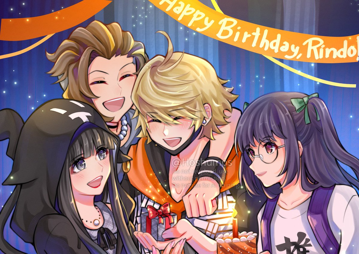Happy Birthday, Rindo!!!!! 🥳🐉🎂🧡
#奏竜胆生誕祭 #ntwewy #twewy