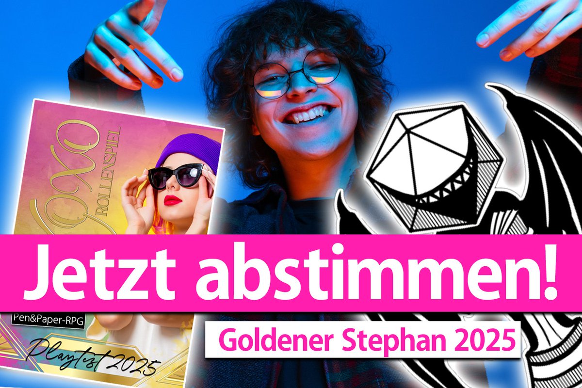 Mein Rollenspiel ist in Form des XOXO Playtests nominiert für den Goldenen Stephan! Ihr könnt hier eure Stimme abgeben: goldenerstephan.de/abstimmung/

Würde mich freuen, ein paar Stimmen zu erhalten ♥

Das Heft gibt es gratis als PDF: xoxorpg.de/downloads/

#Vtuber #GERVtuber #dnd