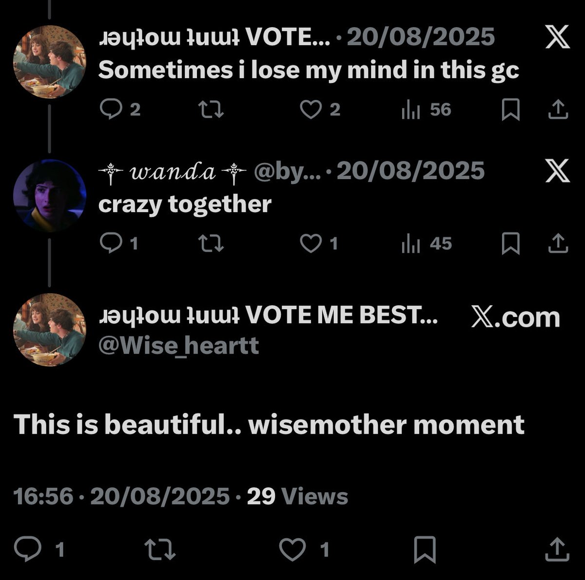 Holamatigres69's tweet photo. #voteus for best duo, wisemother always and forever 😊😊 https://t.co/hUMr8HajWv