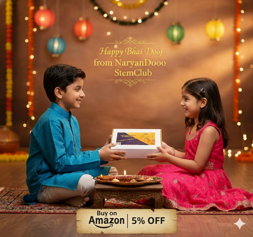 narayandojo's tweet photo. May your festival of lights be filled with joy, learning, and endless possibilities. 🌟 Celebrate with us — get 5% off on all our products on Amazon! 🪔🎉
Link🔗-https://t.co/5dipiMzkl9
#diwali2025 #nep2020 #narayandojo #DiwaliGift #kids https://t.co/BniH9XCpcn