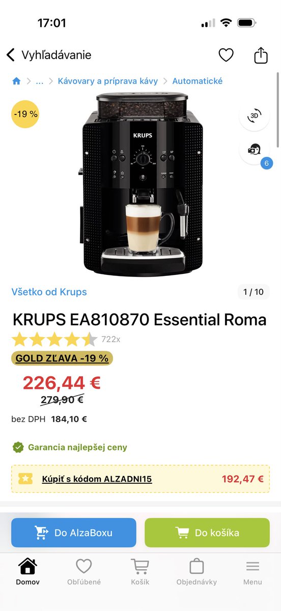 Tak to vyzera ze po dlhsom premyslani konecne nadisiel cas na kupu nejakeho basic kafčovaru a za tuto cenu no nekup to