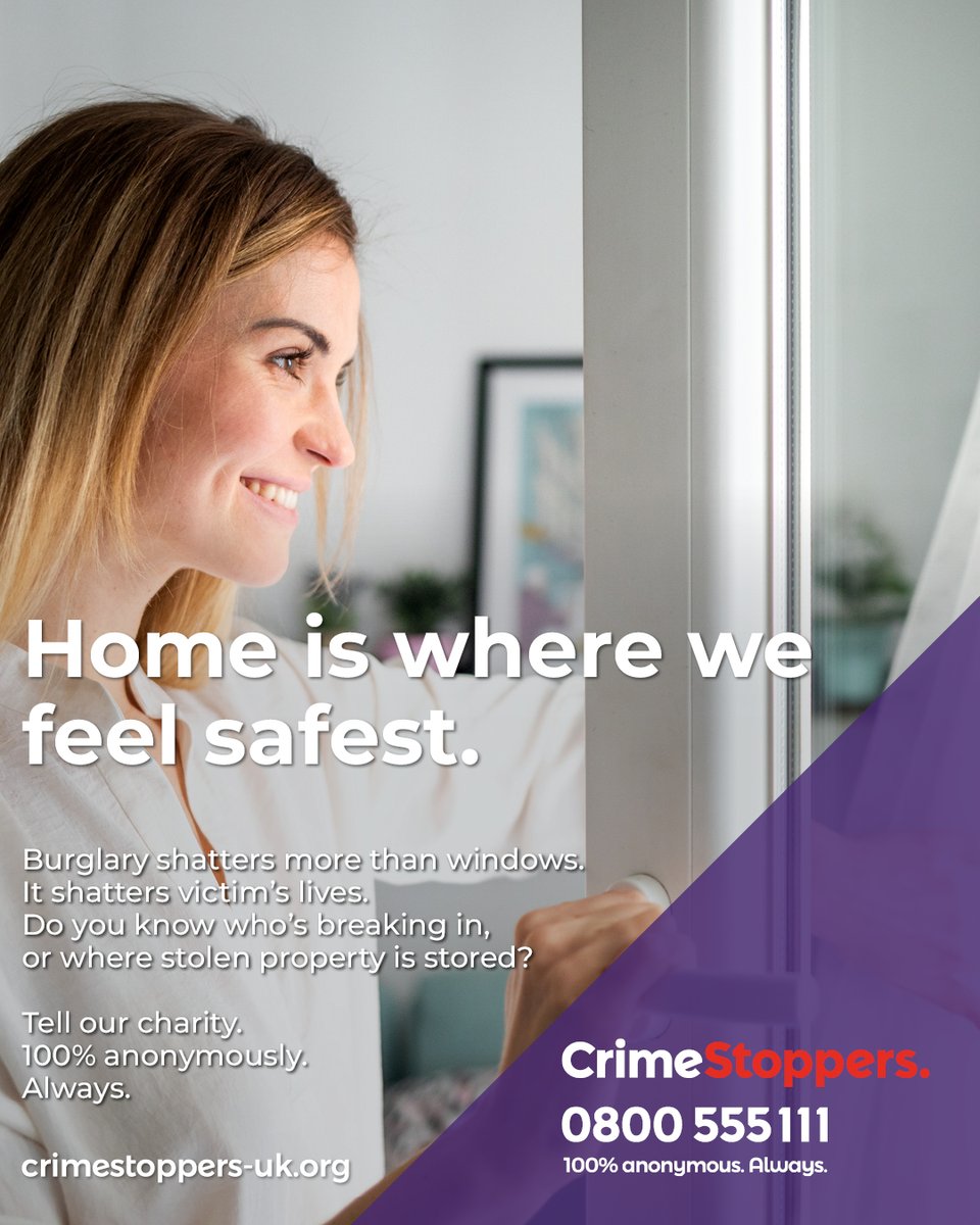CS_Glos's tweet image. Keeping our communities’ safe starts with all of us. 
If you have details about robberies or stolen goods, speak to us anonymously. No one will know you spoke up, but your voice could make a difference. 
Call 0800 555 111 or fill out our secure online form bit.ly/42PEwfA
