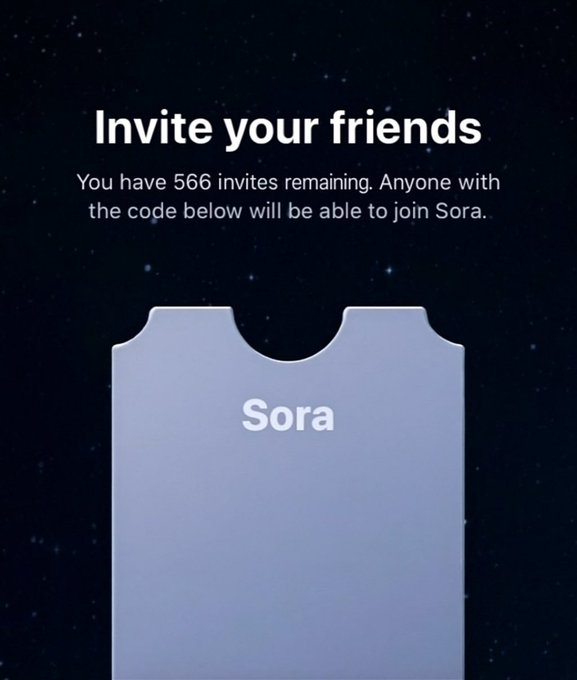 zxce6718's tweet photo. Sora 2 is crazy  

first 566 people who RT+LIKE and follow @zxce6718 will get free sora 2 invite code  

comment "SORA" and make sure ur dm is open 📩
NOTE: Check my pinned comment 

#SoraInvite #Sora2 #sora2invitecode #Giveaway #fyp https://t.co/onUnjmqRKa
