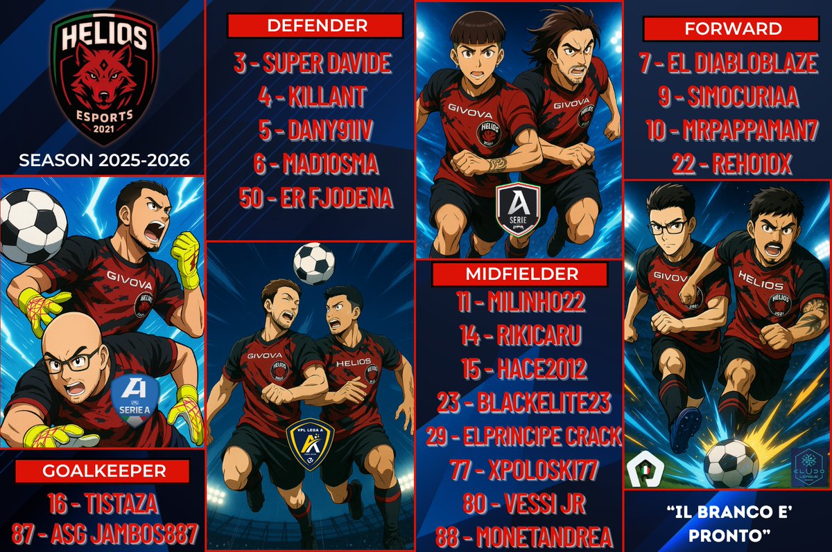 Il branco è tornato. Più affamato. Più letale.
⚡️ HELIOS ESPORTS | STAGIONE 25/26 ⚡️
<a href="/VPGItaly/">Virtual Pro Gaming Italy 🇮🇹</a> <a href="/VPLItaly/">VPL Italy 🇮🇹</a> <a href="/proleagueit/">ProLeague Italia</a> <a href="/eLUDO_official/">eLUDO</a> <a href="/VPA_Italy/">VPA Italy</a>