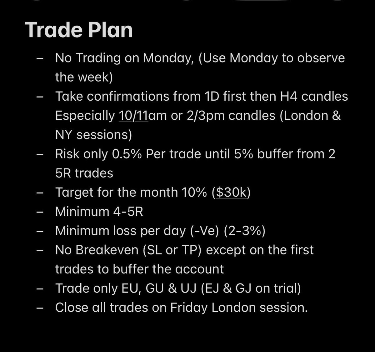 Techriztm's tweet image. My Trading plan, Part 1

For now. You’re welcome 💜