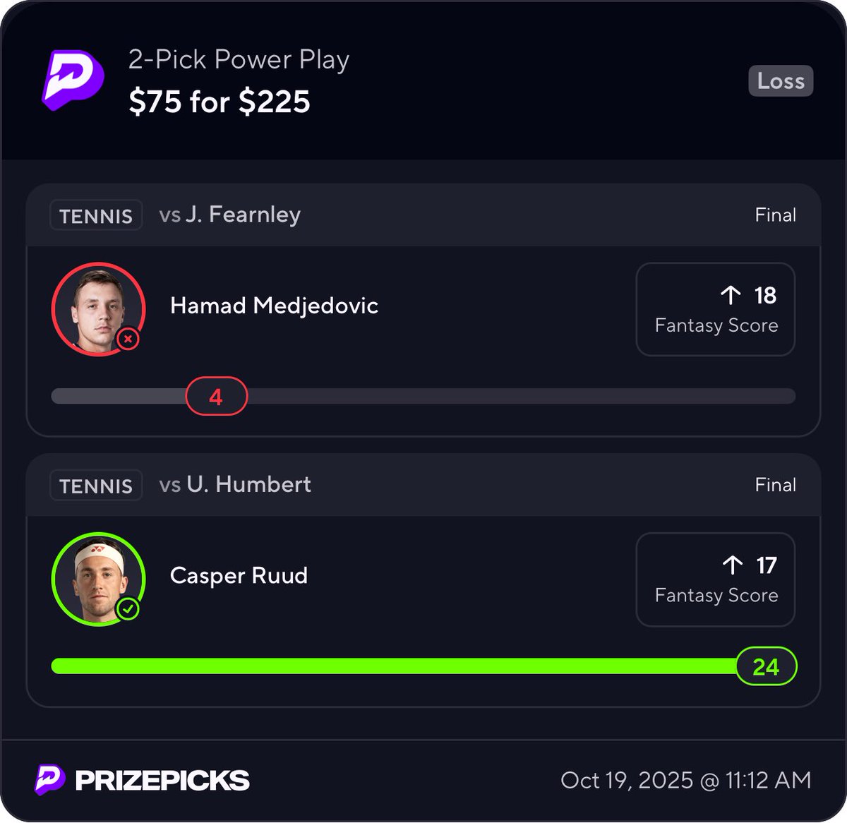 ✅❌

medjedovic sold the first set so bad ans that was the match pretty much smh 

this is the last time im backing hamad

dude is a certified choker. 

ruud was free 

OTTN