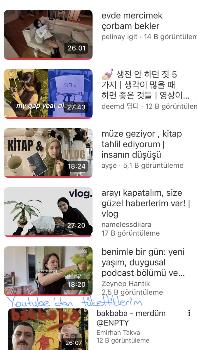 bu hafta tükettiğim içerikleeerrrrr (attığın her adımdan haberim olsun