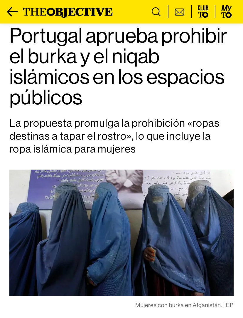 El niqab y el burka son dos prendas que atentan contra la igualdad, la dignidad y la integridad de las mujeres.

Herramientas de sometimiento revestidas de cultura, incompatibles con nuestra democracia.

Su prohibición debería ser una causa prioritaria del feminismo.