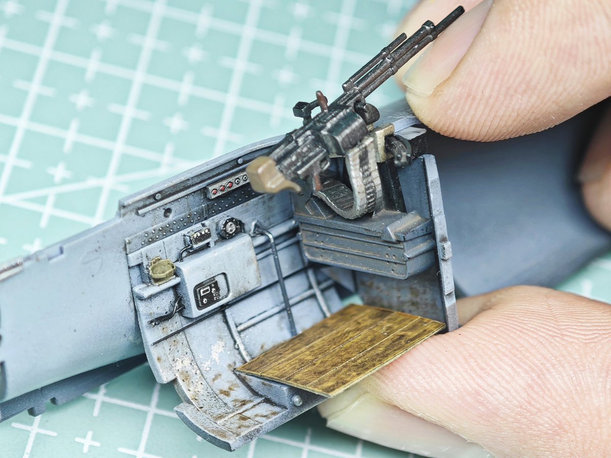 MurdochScarlet's tweet image. IL-2 驾驶舱后座机枪手席涂装旧化完成