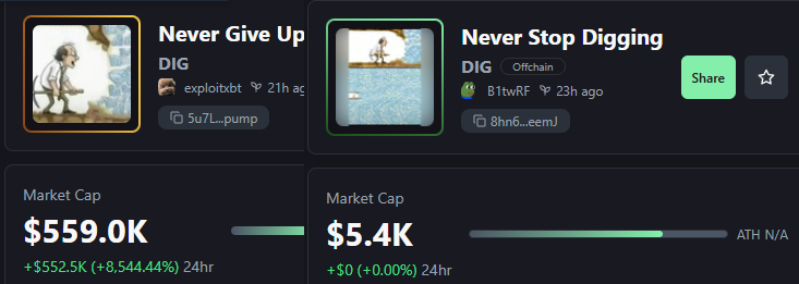 i think it's time to give up $DIG - 5u7LZHyCZa3mLT6G4Qj8AixjTht27PJRwgVpQw3Hpump