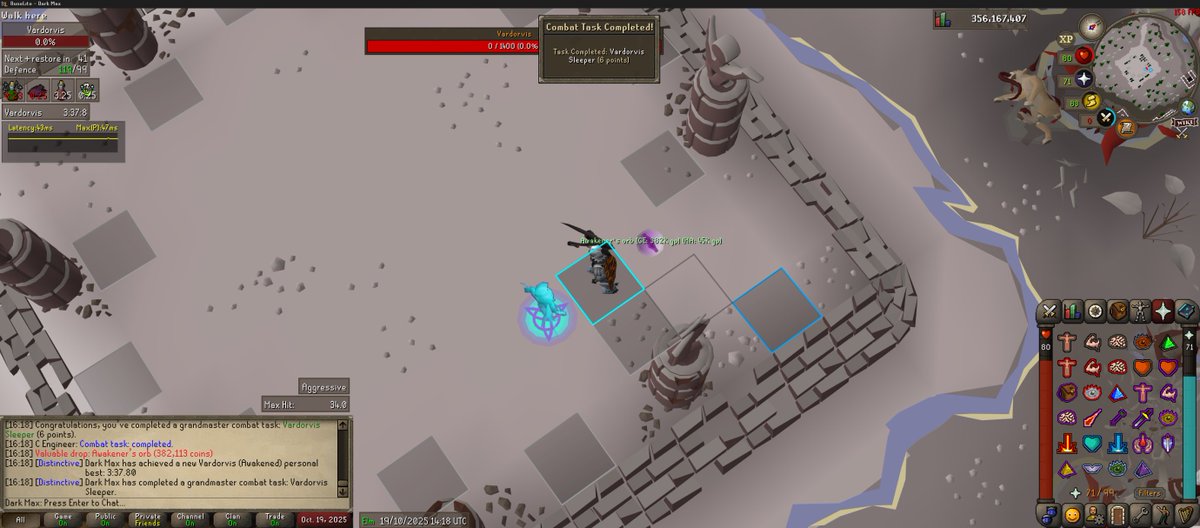 maximus_osrs's tweet image. 1/4, 16 orbs for vard. Blorva haver coming soon :)