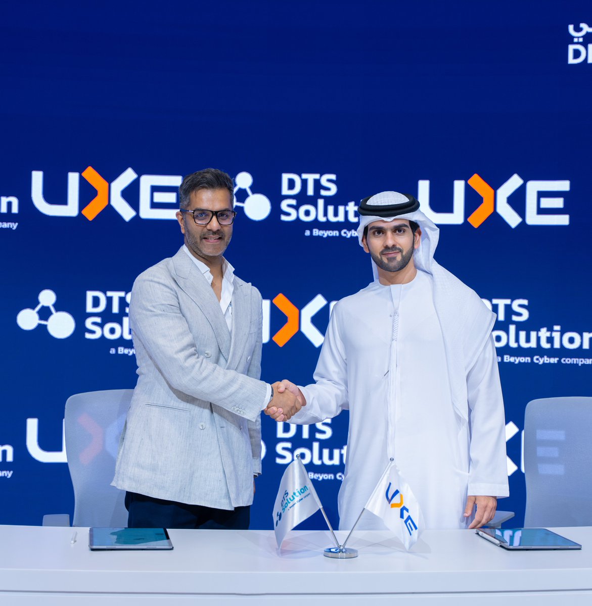 EmcodeTelematic's tweet image. UXE group and DTS Solution have signed a Memorandum of Understanding (MOU) to explore areas of mutual collaboration and strengthen cooperation for future innovation opportunities.

#UXE #DTSSolution #GITEX2025 #Innovation #Technology #Collaboration #UAE #DigitalGrowth