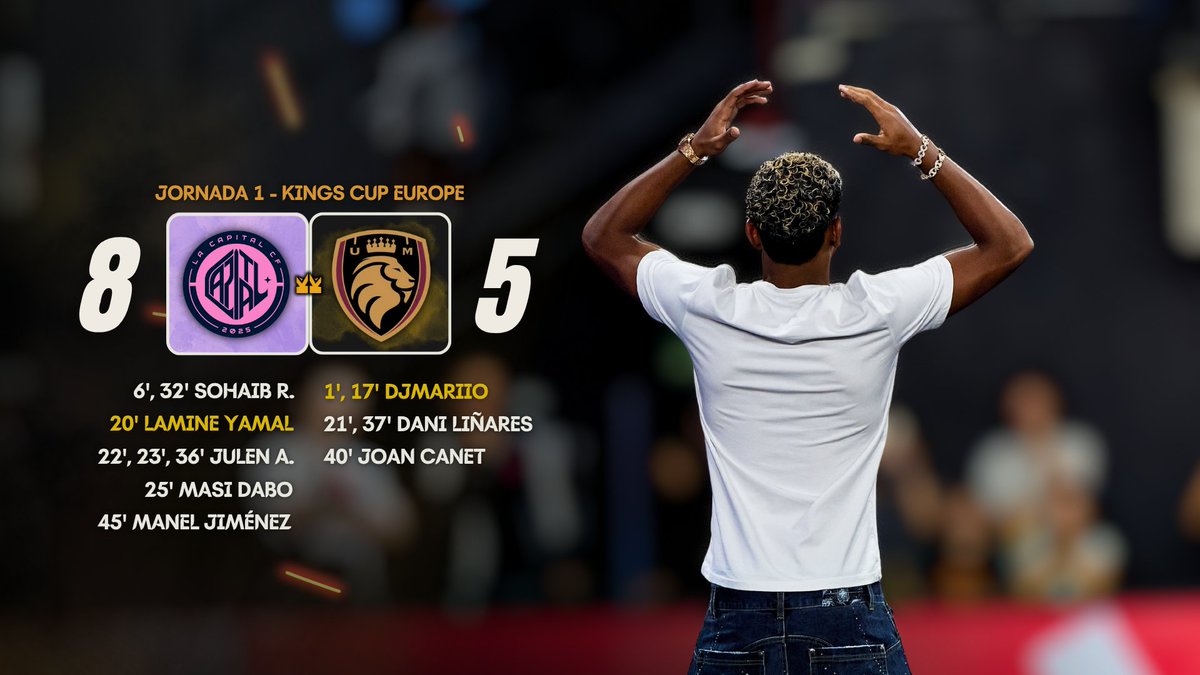 Qué jodido partidazo. 

✅️ 1vs1 entre <a href="/lautarodeIcampo/">LACOBRAAA</a> y <a href="/DjMaRiiO/">DjMaRiiO</a> + penalti de Lamine Yamal + un buen desescalado

Me han gustado mucho Sohaib y Julen de La Capital + Liñares en U. Móstoles. 

⭐️ 𝐌𝐕𝐏: Sohaib (#6) | #KingsLeague