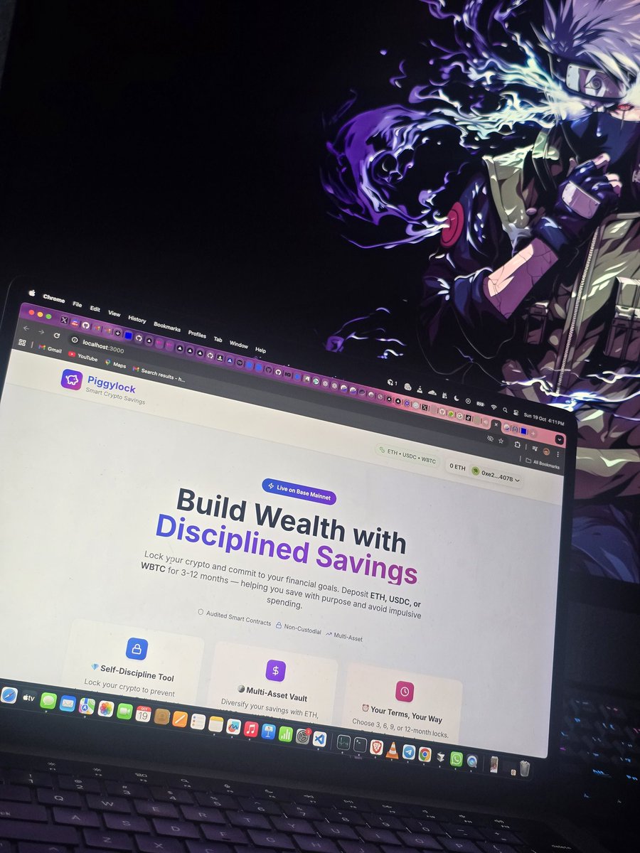 My friend's spending habits were so wild, I had to build him a PiggyLock on <a href="/base/">Base</a> over the weekend... Now the smart contract says wait 3 months before touching that Usdc 😁.