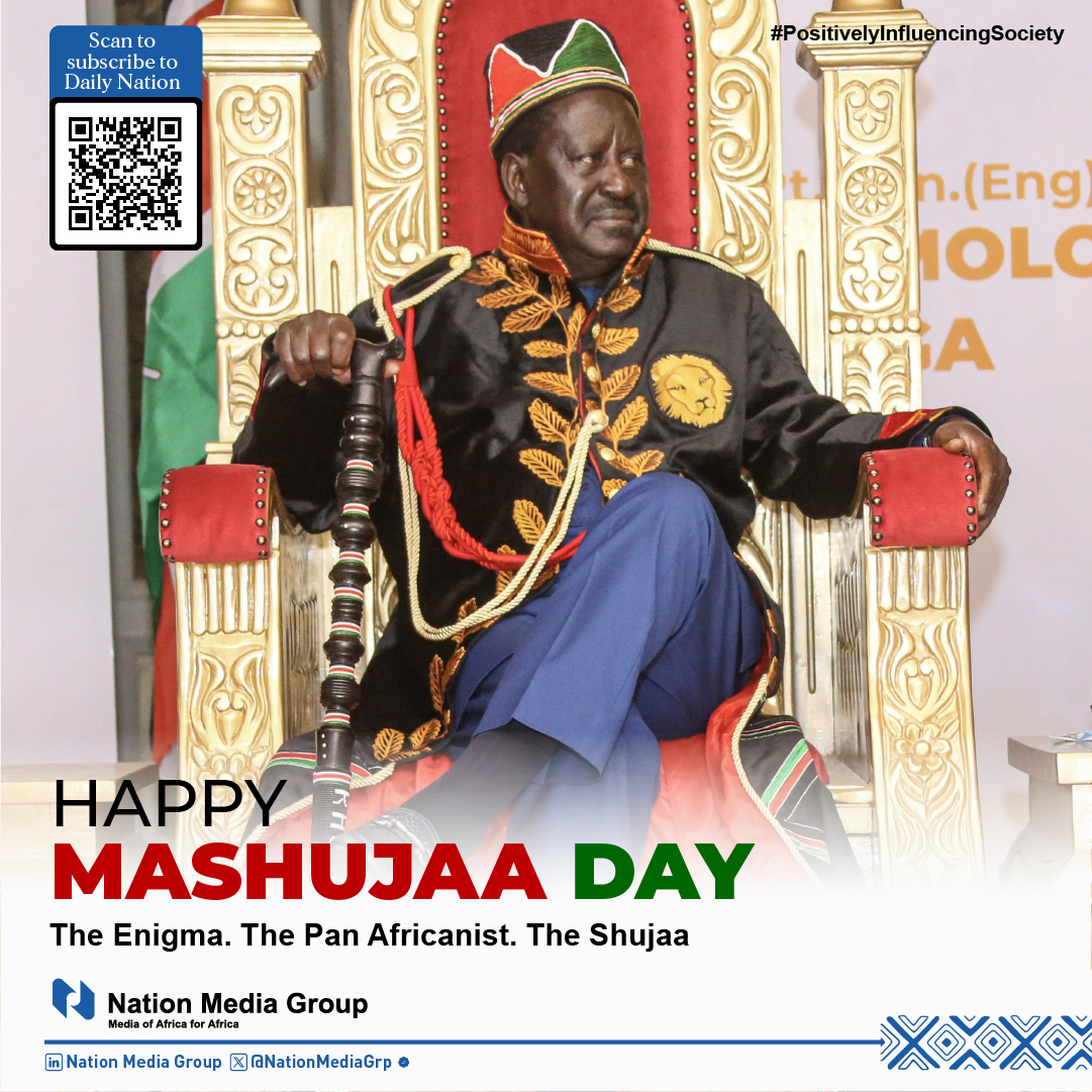 On this #MashujaaDay, we honour the brave men and women who fought for our freedom. We pay special tribute to the Late Rt. Hon. Raila Odinga, a true Shujaa whose decades-long struggle for democracy, justice, and the Second Liberation has shaped modern Kenya. 
 #MashujaaDay2025