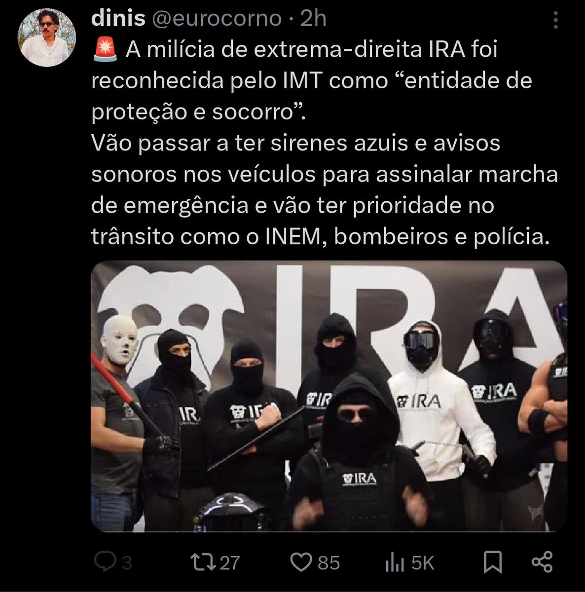 Eu não quero acreditar que pouco depois de aprovarem proibir tapar a cara na rua, elevam a polícia do estado uma organização para-militar que usa cara tapada e que a constituição da república expressamente proíbe.