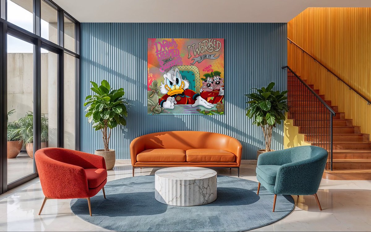 MarioStroitz's tweet photo. 🖤💰NEW ARTDROP!💰🖤 „Work for success!“ Uncle Scrooge is back — and this time, he’s making a point.
#ArtCommunity #ArtLovers #CartoonArt #artcollector #artstyle #TrendingNow #interiordecor #ArtInspired #ArtInspired #WONDERING #interiors https://t.co/TJvNASoUOt