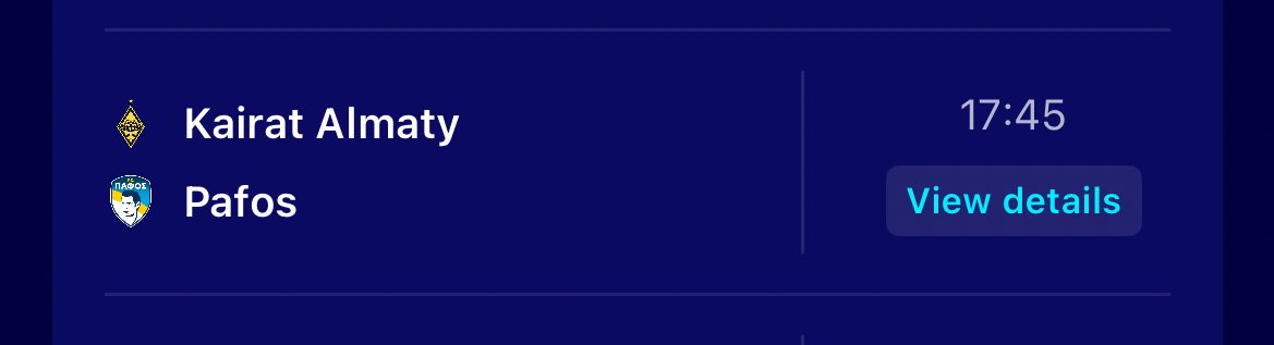 I can’t believe this is a game in the Champions League this week
