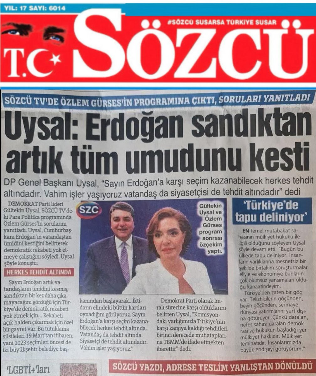 Erdoğan’a karşı seçimi kazanacak herkes tehdit altında…