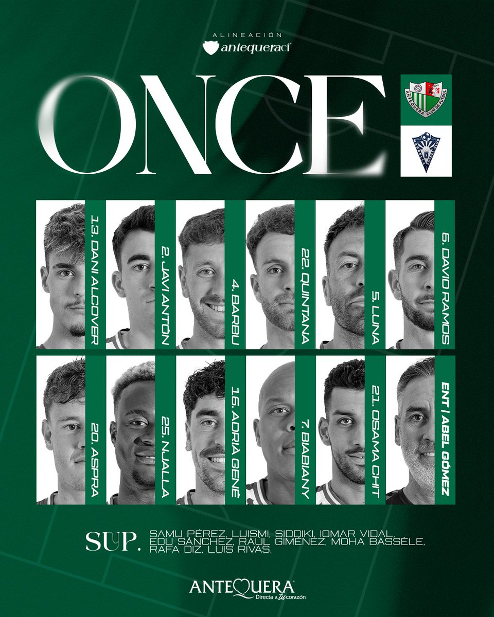 📋 ¡Nuestro once para medirnos al <a href="/marbella_fc/">Marbella FC</a>!

#AntequeraMarbella