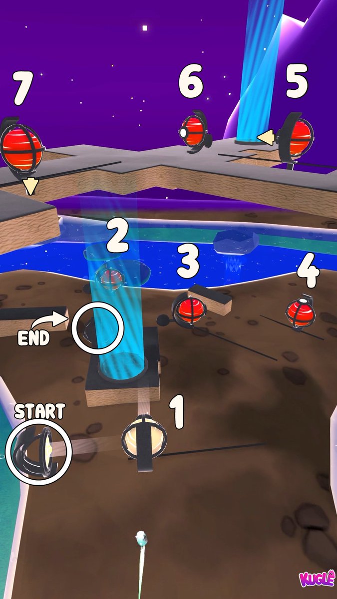 Kuglesworld's tweet image. Time to reveal the solutions to our Puzzle de Lumière! 💡
The first correct combination was:
 Start – 1 – 3 – 4 – 5 – 6 – 7 – End

And the second one: 
Start – 1 – 3 – End ✨