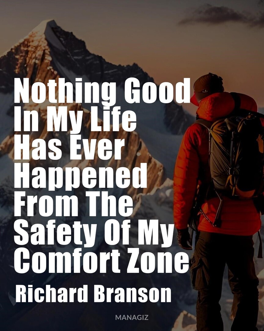 Commodoo_com's tweet image. #GoodQuotes #MotivationDaily #RichardBranson : Nothing Good In My Life Has Ever Happened From The Safety Of My Comfort Zone.