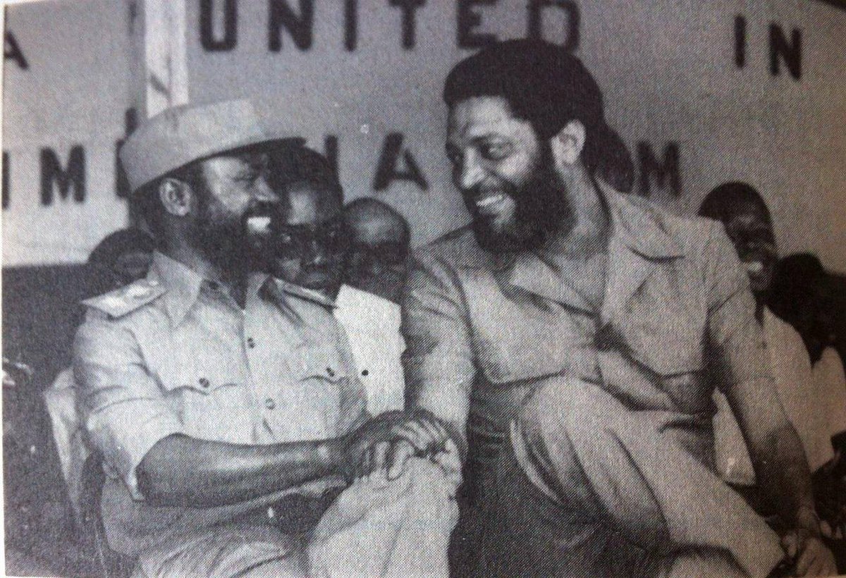 Samora Machel, killed on this day in 1986. 🇲🇿

Maurice Bishop, killed on this day in 1983. 🇬🇩

Both of them martyrs of the global struggle for socialism and against colonialism, apartheid and white supremacy.