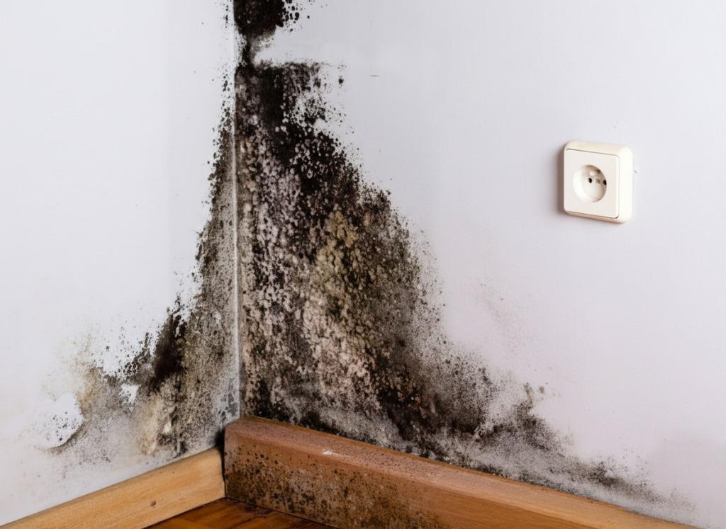 THIS IS WHAT BLACK MOLD LOOKS LIKE.

Black Mold is a fungus that grows in warm, damp areas. 

Its spores may mistakenly trigger an allergic reaction in your immune system. 

An allergic reaction to black mold may cause various symptoms, including coughing, sneezing, congestion