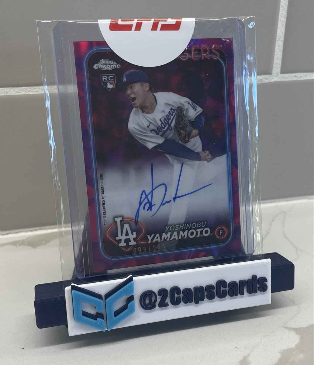 Yoshinobu Yamamoto 🔥

Topps Chrome Update Auto /299 - Magenta / Purple Lava Lamp SEALED

Asking $360 Firm

Last raw $360 on 10/12 and SGC 9 $375 on 10/15

Onto the World Series and he’s dealing 1.83 ERA and 0.86 WHIP