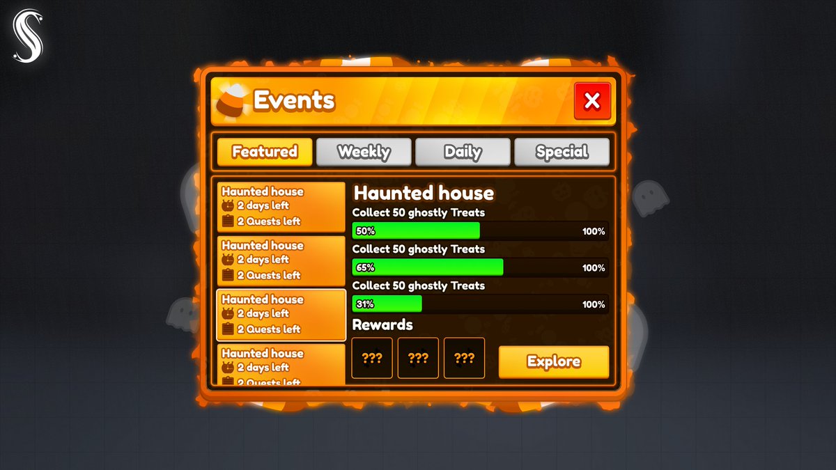 Stuxfian's tweet image. I have made a events UI!👻
Want to commission? DM at stuxfian
#roblox #RobloxDev #robloxuidesign #gamedev #robloxui