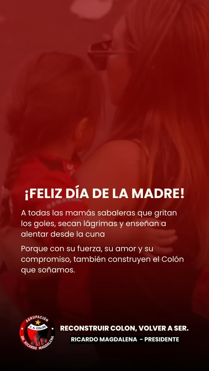 Les deseamos un feliz dia a todas las madres sabaleras ❤️🖤