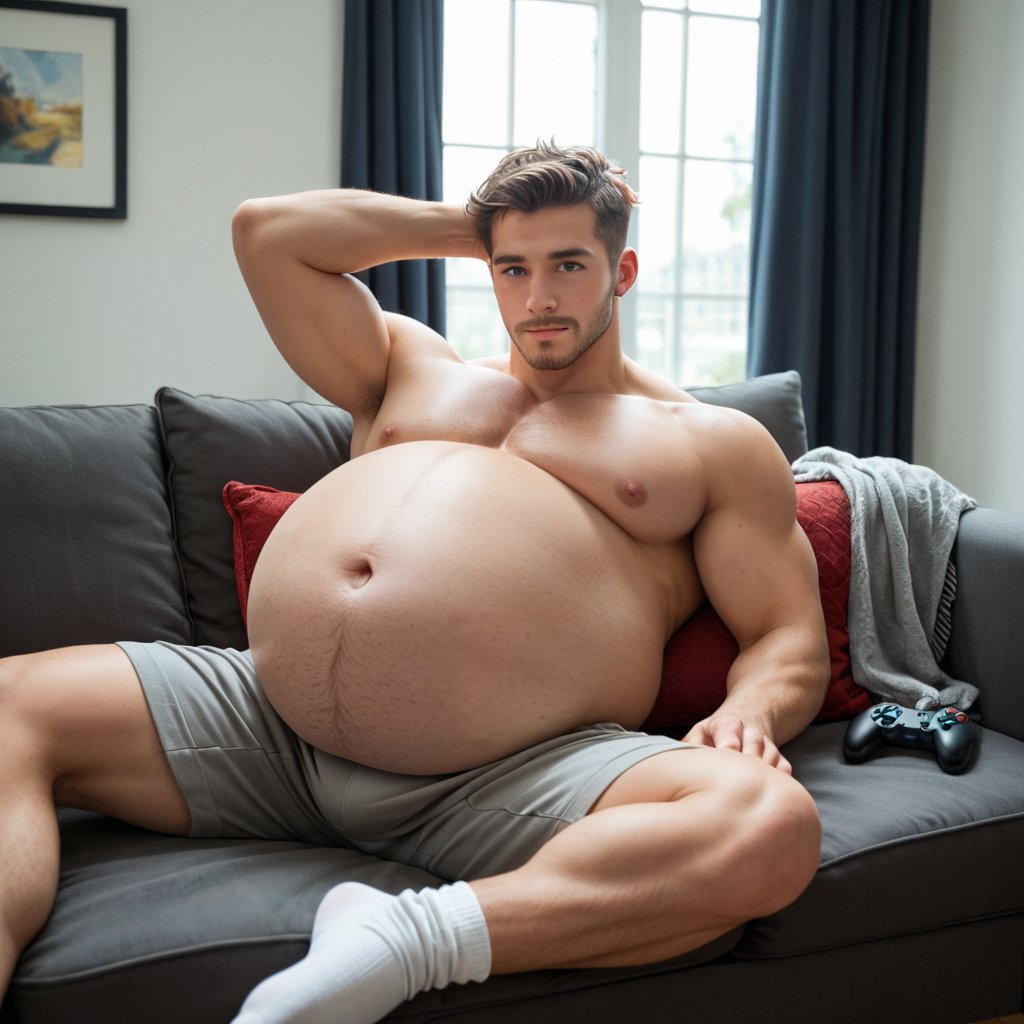 ChonkyVoreAI's tweet photo. "I told you if I won, I get to vore you. Heh, guess you won't be making that bet again..." #vore #malevore #malepred #vorebelly https://t.co/kLP0UqoASl