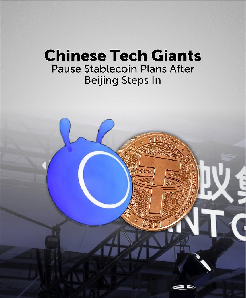 marinobtc's tweet photo. JUST IN: Chinese Tech Giants Halt Stablecoin Initiatives Following Beijing’s Intervention. https://t.co/RRXFAynVij
