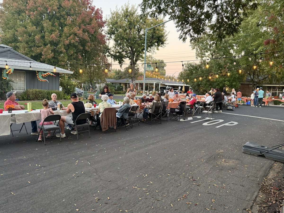 We live in such a wonderful neighborhood! We had our annual Octoberfest Street Dinner celebrating our friendship! 🎃🍻🍁 #blessed