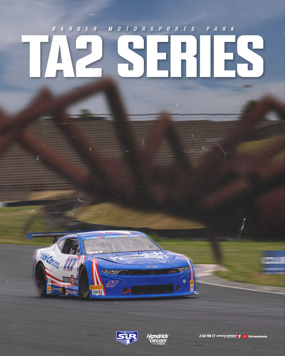 𝘽𝙖𝙧𝙗𝙚𝙧 𝙈𝙤𝙩𝙤𝙧𝙨𝙥𝙤𝙧𝙩𝙨 𝙋𝙖𝙧𝙠

Final race of the season in the TA2 Series. Rolling off from the 6th position.

You can watch live on Speed Sport 1 or the Trans Am YouTube Channel at 2:50PM ET.
