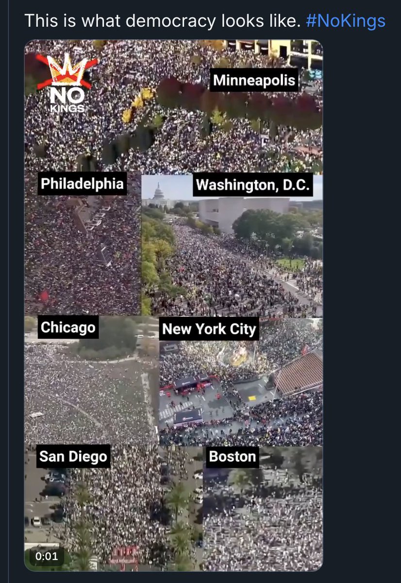 <a href="/GuntherEagleman/">Gunther Eagleman™</a> there were 2500 sites for NoKings rallies. 

650,000/2500 = 260 people per rally! NOPE!

7 million is a GOOD number. That's 2800 people per rally on average.
