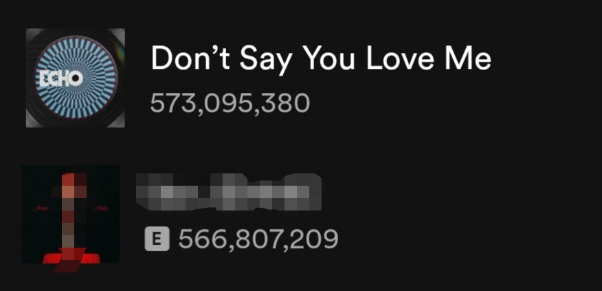 minygthv7's tweet image. Most streamed 2025 songs by K-Act on Spotify:

1. DSYLM — 573,095,380 (+4,315,406)
2....— 566,807,209 (+1,364,813)

Gap: 6,288,171 (+2,950,593)

El gap no es seguro, necesitamos ampliarlo mucho más teniendo en cuenta las eliminaciones de fin de mes. Transmitan fuerte!!